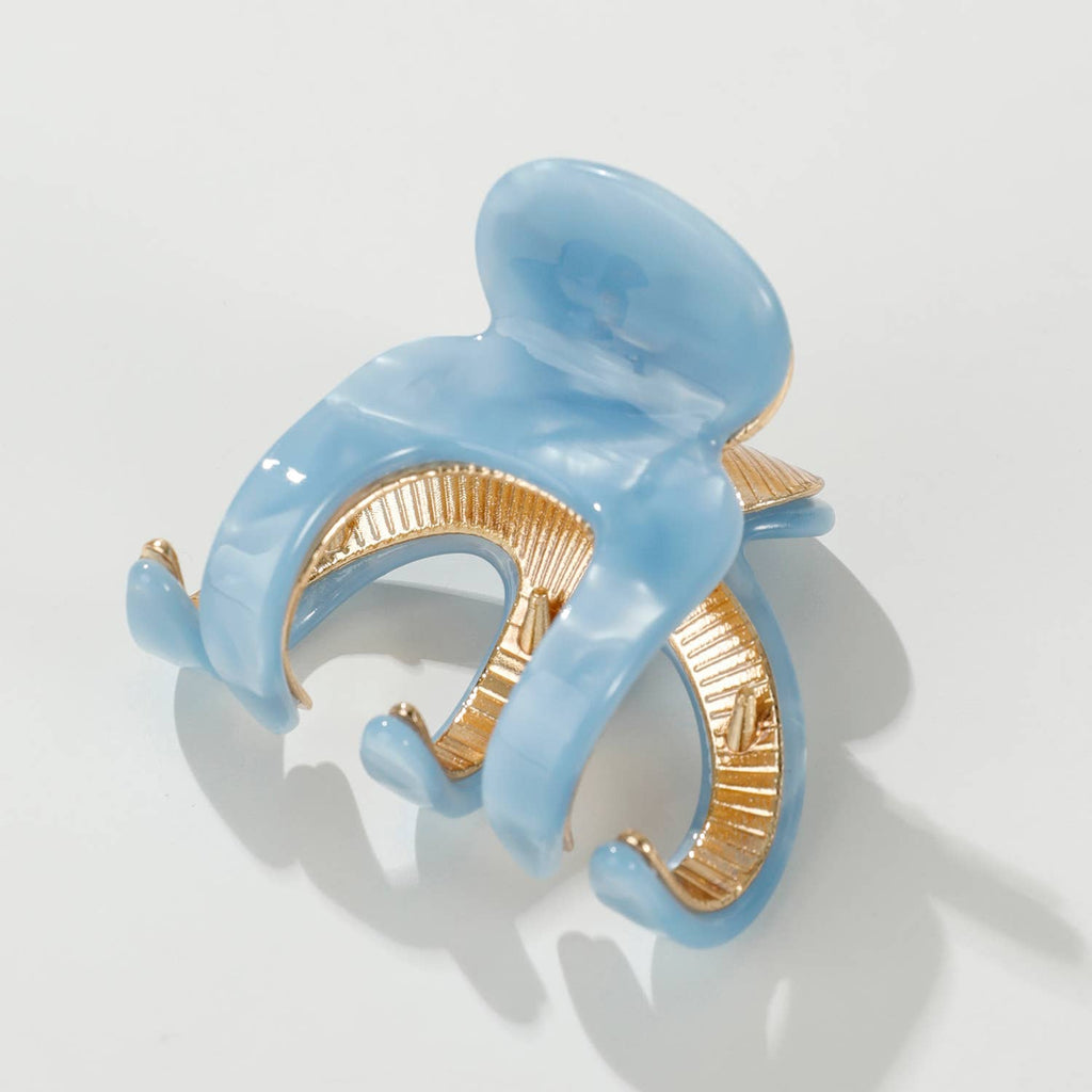 Jade Coastal Octopus Metal Claw Clip - Small