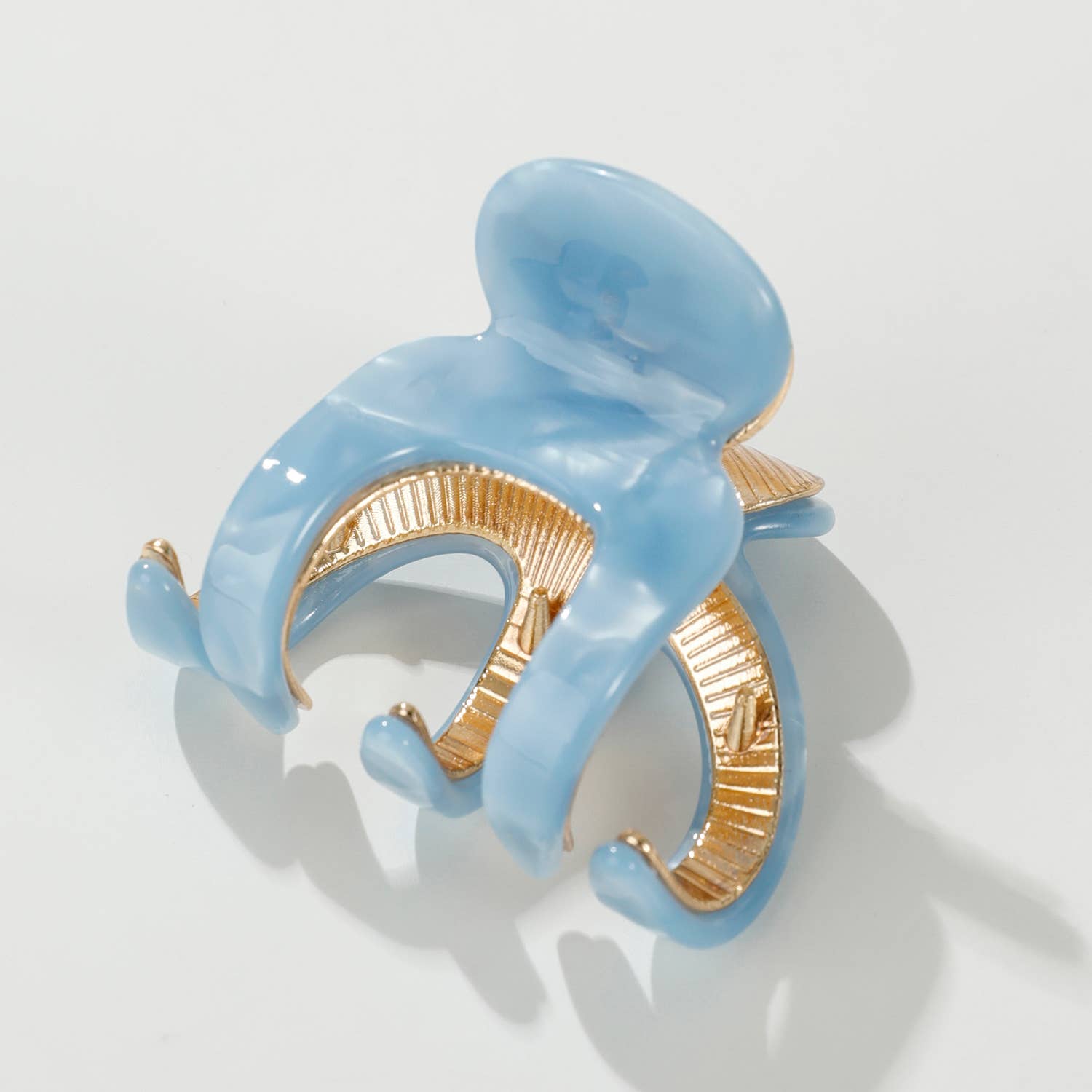 Jade Coastal Octopus Metal Claw Clip - Small