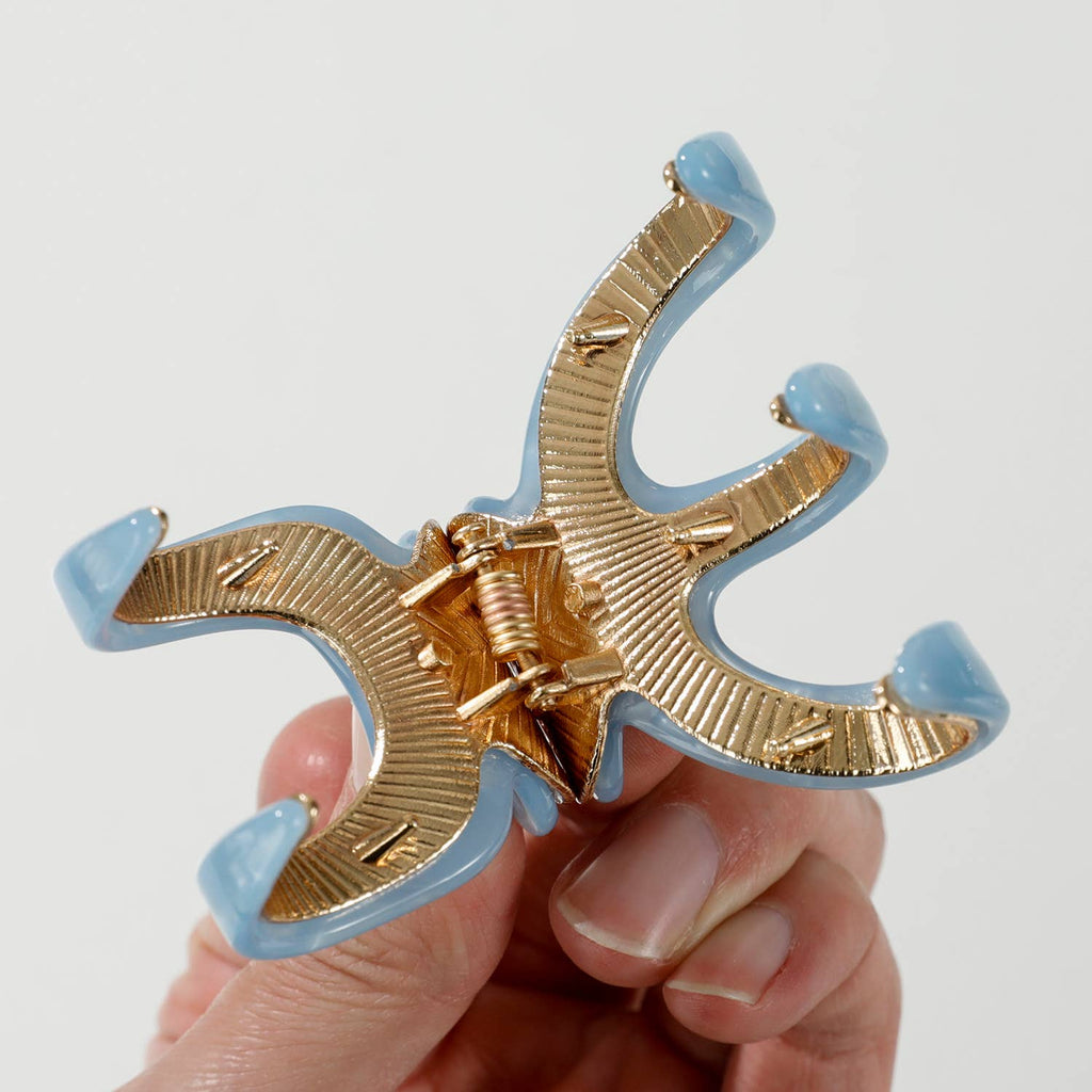 Jade Coastal Octopus Metal Claw Clip - Small