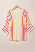 Sunset Stripe Open Knit Sweater