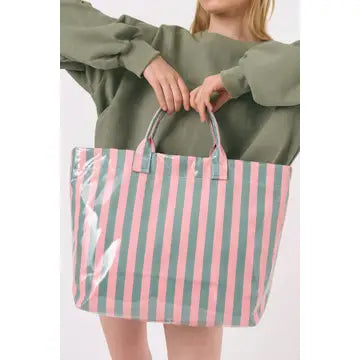 Boardwalk Candy Stripe Tote Bag