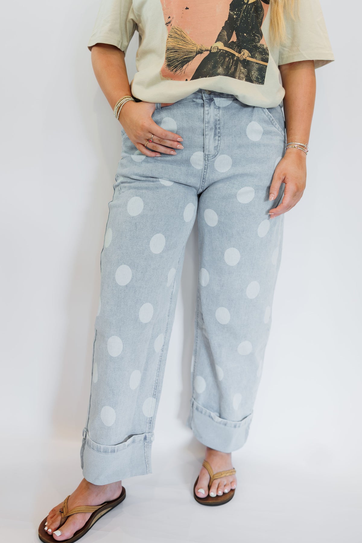 Happy Go Lucky Polka Dot Jeans