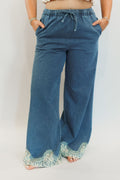 Sweet on Lace Wide Leg Jeans
