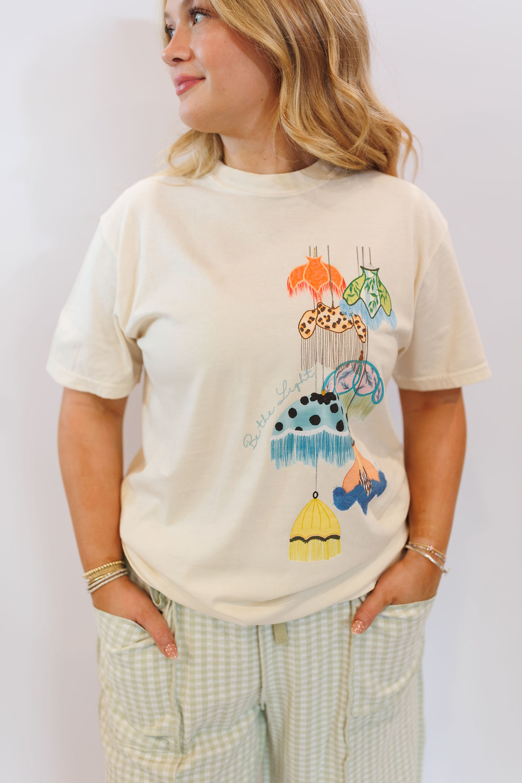Be The Light Vintage Lamp Shades Graphic Tee