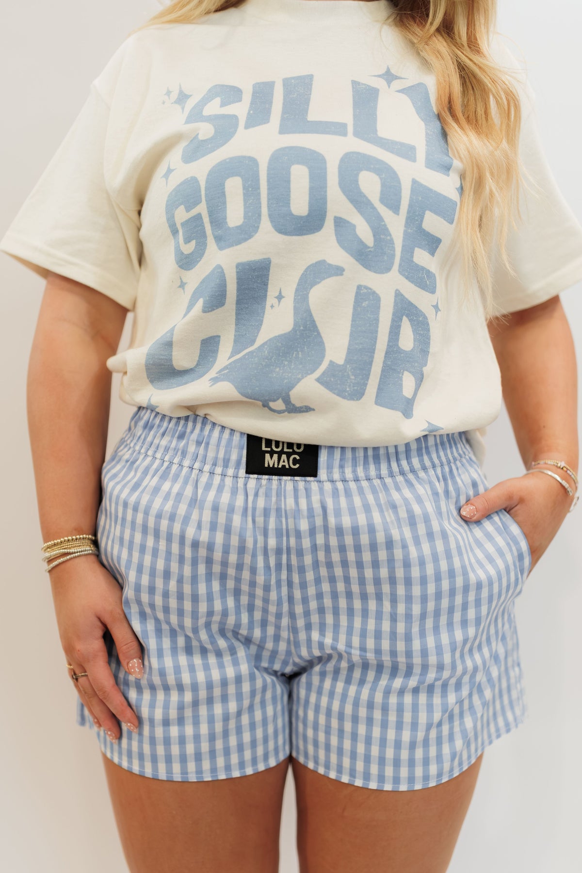 LuLu Mac LT. BLUE GINGHAM BOXER SHORT