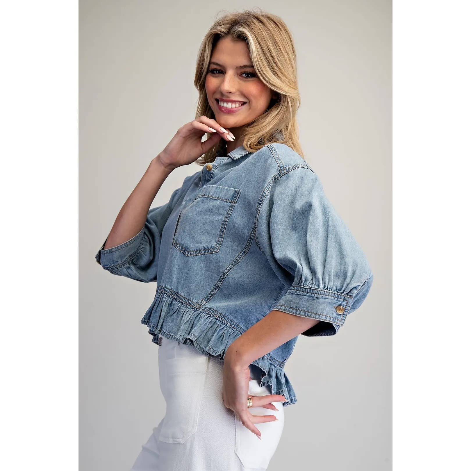 Bay Breeze Denim Top