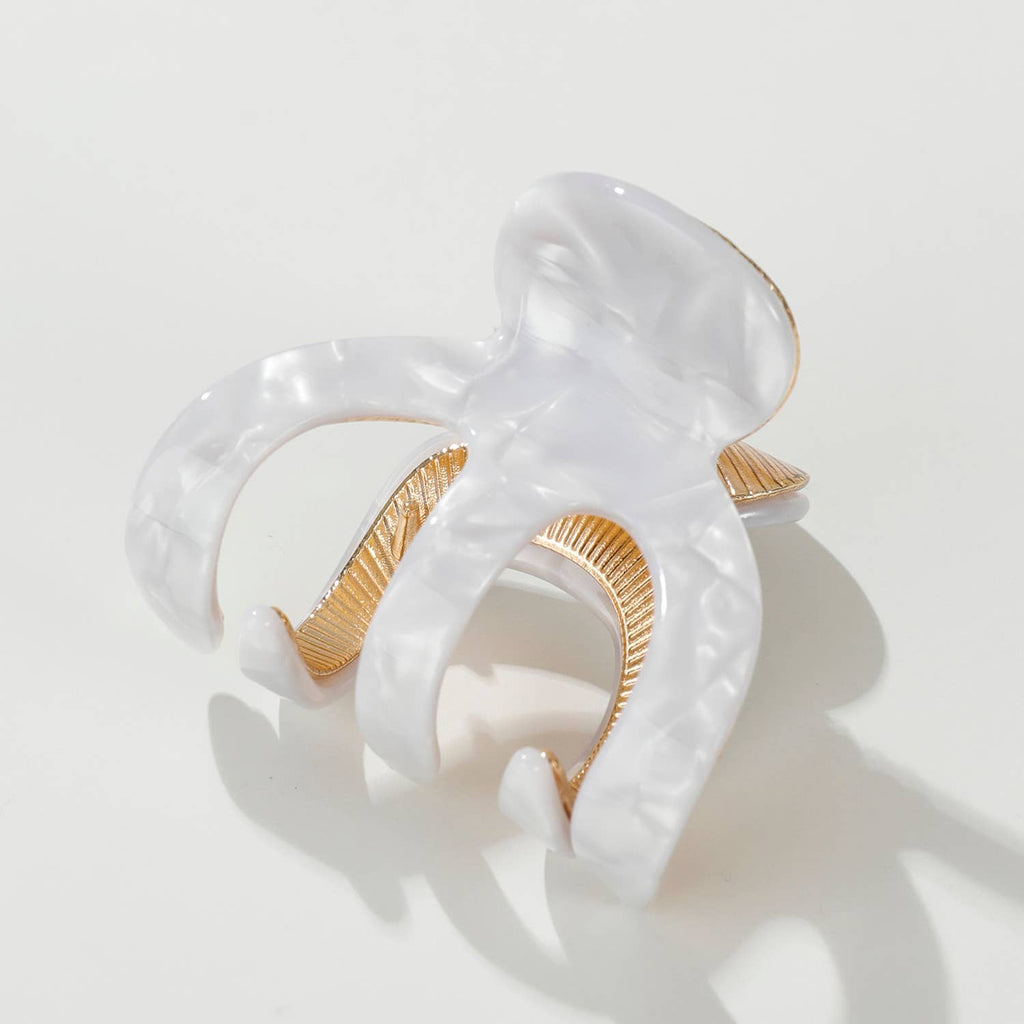 Jade Coastal Octopus Metal Claw Clip - Small